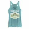 Licensed Character Juniors' Star Wars The Mandalorian The Child Cartoon Panels Tank Top Indigo