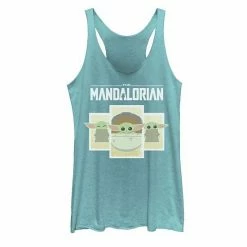 Licensed Character Juniors' Star Wars The Mandalorian The Child Cartoon Panels Tank Top Indigo -Licensed Character Shop unnamed file 4624