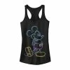 Licensed Character Juniors' Disney Mickey Neon Outline Tank Black Heather -Licensed Character Shop unnamed file 4626