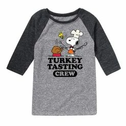 Licensed Character Boys 8-20 Peanuts Turkey Tasting Crew Raglan Graphic Tee