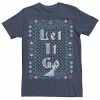 Licensed Character Men's Frozen Elsa Let It Go Ugly Christmas Sweater Short Sleeve Tee -Licensed Character Shop unnamed file 4666