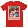 Licensed Character Men's Disney Mickey And Minnie Happy Holidays Christmas Portrait Tee -Licensed Character Shop unnamed file 4674