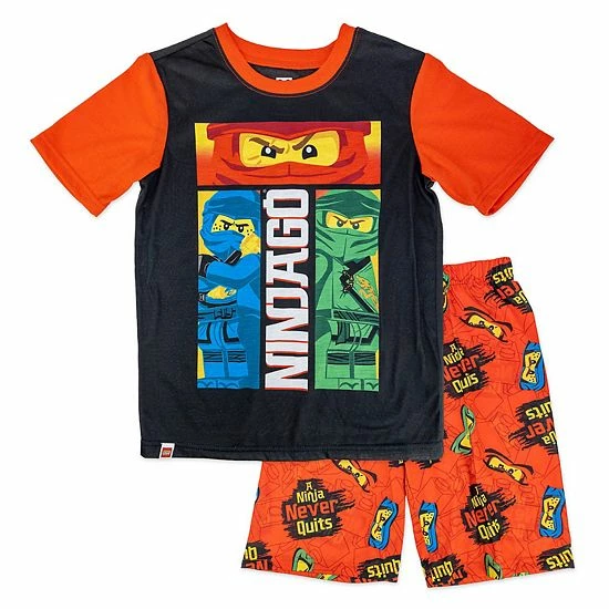 Licensed Character Boys 4-12 Lego Ninjago Top & Shorts Pajama Set 3 Licensed Character Boys 4-12 Lego Ninjago Top & Shorts Pajama Set