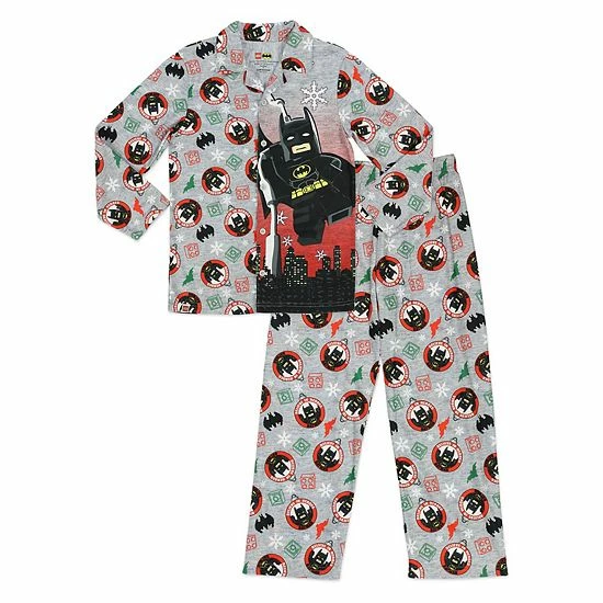 Licensed Character Boys 4-12 LEGO DC Comics Batman Holiday Top & Bottoms Pajama Set 3 Licensed Character Boys 4-12 LEGO DC Comics Batman Holiday Top & Bottoms Pajama Set
