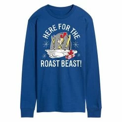 Licensed Character Men's Dr. Seuss Grinch Here For The Roast Beast Long Sleeve Tee Black -Licensed Character Shop unnamed file 4726