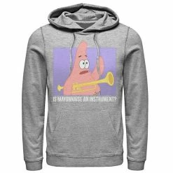 Licensed Character Men's Spongebob Patrick Is Mayonnaise An Instrument Hoodie Athletic Heather -Licensed Character Shop unnamed file 4772