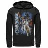 Licensed Character Men's Star Wars Classic Group Shot Striped Poster Hoodie Navy -Licensed Character Shop unnamed file 4779