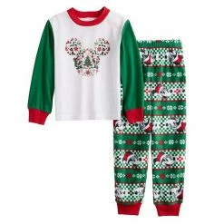 Licensed Character Disney's Mickey Mouse Boys 4-12 Jammies For Your Families® "Holiday Party Mickey" Pajama Set