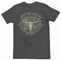 Licensed Character Men's Yellowstone Dutton Ranch Floral Logo Tee Black