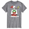 Licensed Character Men's Peanuts House Sleigh Tee Gray