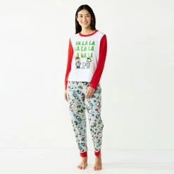 Licensed Character Women's Jammies For Your Families® Peanuts "Fa La La" Pajama Set