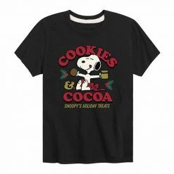 Licensed Character Boys 8-20 Peanuts Cookies And Cocoa Graphic Tee