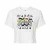 Licensed Character Juniors' Peanuts Fa La La Cropped Graphic Tee White -Licensed Character Shop unnamed file 4934