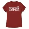 Licensed Character Juniors' Stranger Things Holiday Snowflakes White Logo Tee -Licensed Character Shop unnamed file 4943