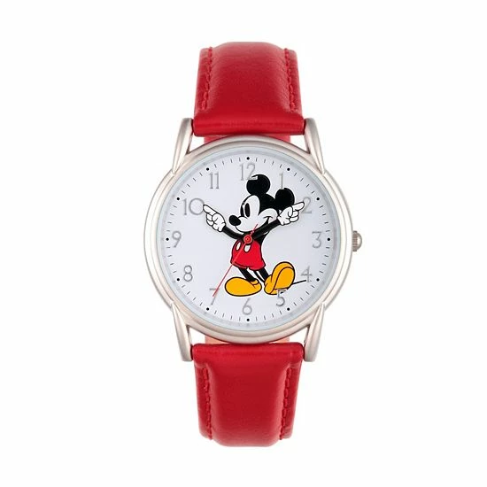 Licensed Character Disney's Mickey Mouse Women's Red Classic Watch 3 Licensed Character Disney's Mickey Mouse Women's Red Classic Watch