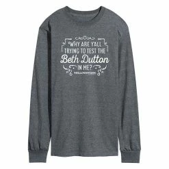 Licensed Character Men's Yellowstone Beth Dutton Tee Grey -Licensed Character Shop unnamed file 4954