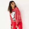 Licensed Character Juniors' Peanuts Snoopy Santa Graphic Fleece Sweatshirt 1 Licensed Character Juniors' Peanuts Snoopy Santa Graphic Fleece Sweatshirt -Licensed Character Shop unnamed file 496