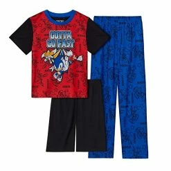 Licensed Character Boys 8-20 Sonic 3-Piece Pajama Set