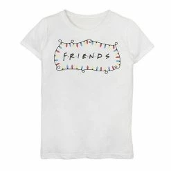Licensed Character Girls 7-16 Friends Christmas Lights Logo Surround Graphic Tee Green Apple -Licensed Character Shop unnamed file 4999