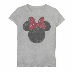 Licensed Character Disney's Mickey And Friends Girls 7-16 Minnie Mouse Silhouette Graphic Tee