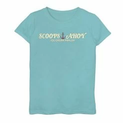 Licensed Character Girls 7-16 Netflix Stranger Things Scoops Ahoy Simple Logo Graphic Tee