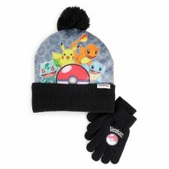 Licensed Character Boys 8-20 Pokemon Pompom Hat & Gloves Set