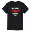 Licensed Character Men's Top Gun Maverick Born To Fly Tee Black -Licensed Character Shop unnamed file 5070