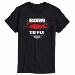 Licensed Character Men's Top Gun Maverick Born To Fly Tee Black