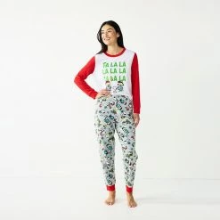 Licensed Character Women's Jammies For Your Families® Peanuts "Fa La La" Pajama Set -Licensed Character Shop unnamed file 51