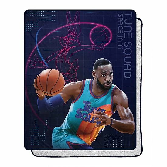 Licensed Character Space Jam 2 Silk Touch LeBron James Sherpa Throw 5 Licensed Character Space Jam 2 Silk Touch LeBron James Sherpa Throw - Image 3
