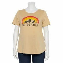 Licensed Character Disney's The Lion King Plus Size "No Worries" Graphic Tee