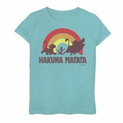 Licensed Character Disney's The Lion King Girls 7-16 Sunset Hakuna Matata Line Up Graphic Tee Tahi Blue -Licensed Character Shop unnamed file 5163