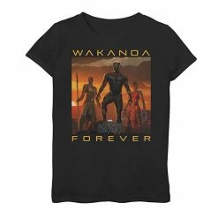 Licensed Character Girls 7-16 Marvel Black Panther Wakanda Forever Trio Poster Tee