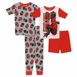 Licensed Character Boys 4-10 Marvel Spider-Man 3 "Many Costumes" Tops, Shorts & Pants Pajama Set
