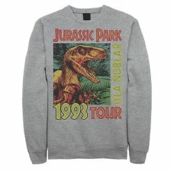 Licensed Character Men's Jurassic Park Isla Nublar 1993 Tour Poster Sweatshirt Athletic Heather -Licensed Character Shop unnamed file 5224