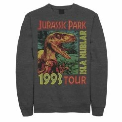 Licensed Character Men's Jurassic Park Isla Nublar 1993 Tour Poster Sweatshirt Athletic Heather -Licensed Character Shop unnamed file 5227