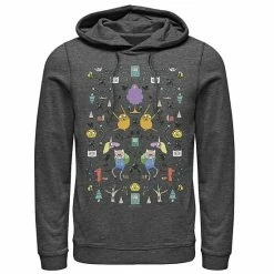 Licensed Character Men's Adventure Time Character Icon Collage Hoodie Athletic Heather -Licensed Character Shop unnamed file 5234