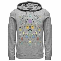 Licensed Character Men's Adventure Time Character Icon Collage Hoodie Athletic Heather -Licensed Character Shop unnamed file 5235