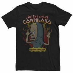 Licensed Character Men's Beavis & Butthead Cornholio Fire Portrait Tee Charcoal Heather -Licensed Character Shop unnamed file 5315