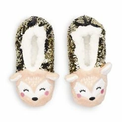 Licensed Character Girls Printed Fuzzy Babba Slipper Socks Cat -Licensed Character Shop unnamed file 533