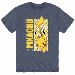 Licensed Character Men's Pokémon Pikachu Lightning Tee Black -Licensed Character Shop unnamed file 5358