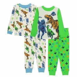 Licensed Character Toddler Boy Jurassic World "World Of Dinos" 4-Piece Pajama Set