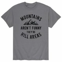 Licensed Character Men's Mountains Aren't Funny Tee Grey 2