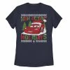 Licensed Character Disney / Pixar's Cars Lightning McQueen Juniors' High Octane Holidays Christmas Tee -Licensed Character Shop unnamed file 5429