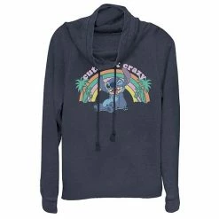 Licensed Character Disney's Lilo & Stitch "Cute But Crazy" Stitch Cowl Neck Pullover