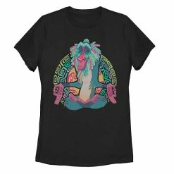 Licensed Character Juniors' Disney's Lion King Geometric Meditating Rafiki Tee Navy -Licensed Character Shop unnamed file 5525
