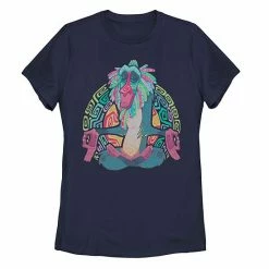 Licensed Character Juniors' Disney's Lion King Geometric Meditating Rafiki Tee Navy -Licensed Character Shop unnamed file 5526