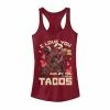 Licensed Character Juniors' Marvel Deadpool Cupid Love For Tacos Tank Indigo -Licensed Character Shop unnamed file 5532
