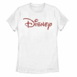 Licensed Character Disney's Christmas Plaid Logo Juniors' Tee