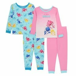 Licensed Character Baby Shark Toddler "Hello Baby Shark" 4-Piece Pajama Set